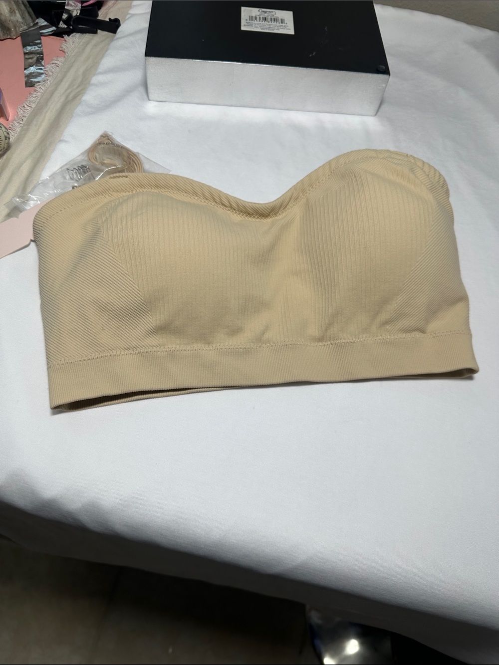 Strapless Bra with 2 sets of straps- Beige Sz L by Letsjoli NWT